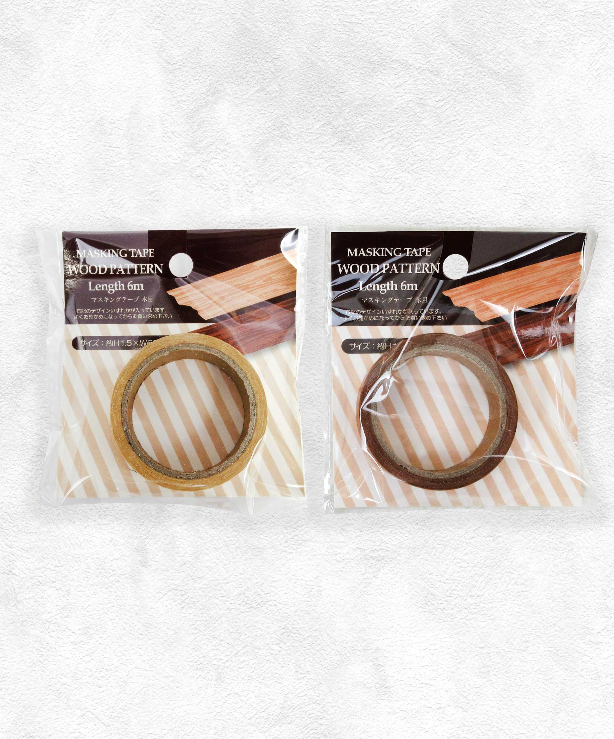 マステ マスキングテープ 木目 6m 096145
