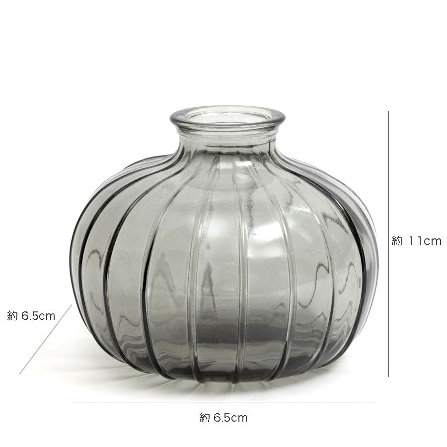 花瓶 花びん 花器 Tokinone PB. フラワーベースラウンド グレー φ10.5×H9cm 046642