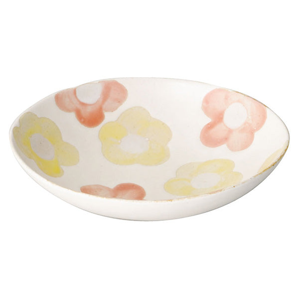 【クーポンで半額】小皿 白 丸皿 取り分け皿 プレート おしゃれ モダン フラワー 花柄 ピンク ケーアイ78419342 216657