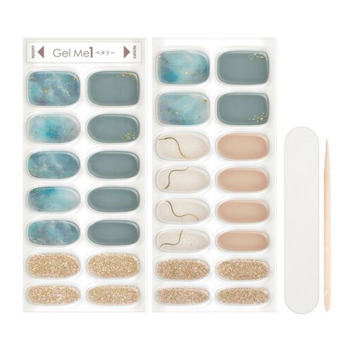 ジェルネイルシール ジェルミーペタリー 07 シームーン 2シート30枚入り 217131