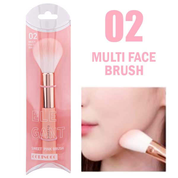 【在庫限り】フェイスブラシ チークブラシ エレガントSピンクブラシ 02 マルチフェイス コリンコ(CORINGCO) ELEGANT SWEET PINK BRUSH 217570