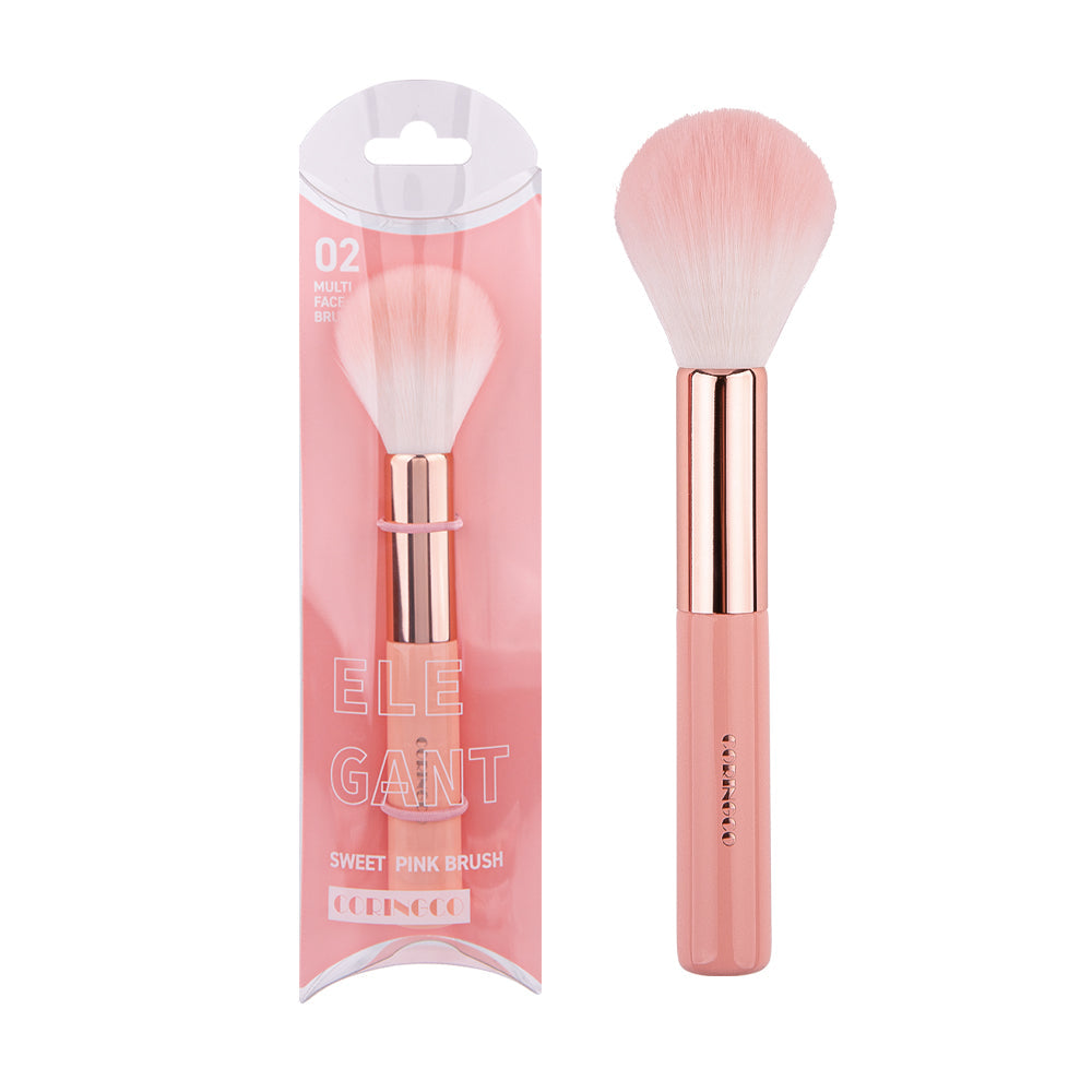 【在庫限り】フェイスブラシ チークブラシ エレガントSピンクブラシ 02 マルチフェイス コリンコ(CORINGCO) ELEGANT SWEET PINK BRUSH 217570