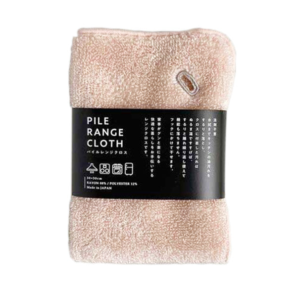 ダスター 台ふきん 布巾 キッチンクロス マルチダスター ワールドクリエイト パイルレンジクロス ピンク 30×30cm 218129