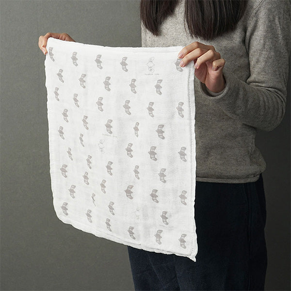 ダスター 台ふきん 大きめ ナチュラル ガーゼ布巾 ランチクロス キッチンクロス アクシス ガーゼ大判 カモメグレー 44×44cm 218133