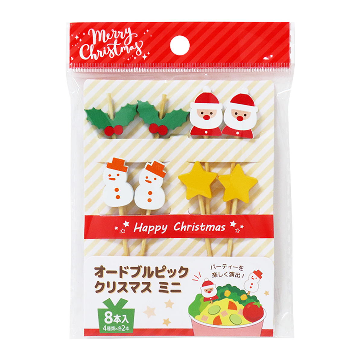 オードブルピッククリスマスミニ8本 301959