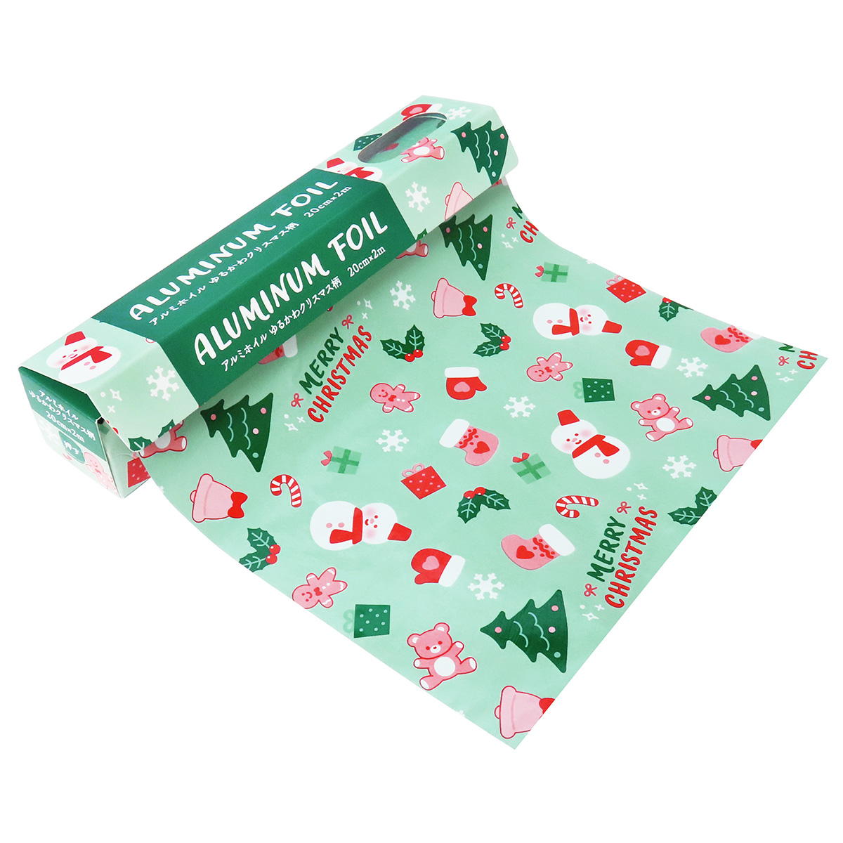 アルミホイルゆるかわクリスマス柄20cm×2m 301971
