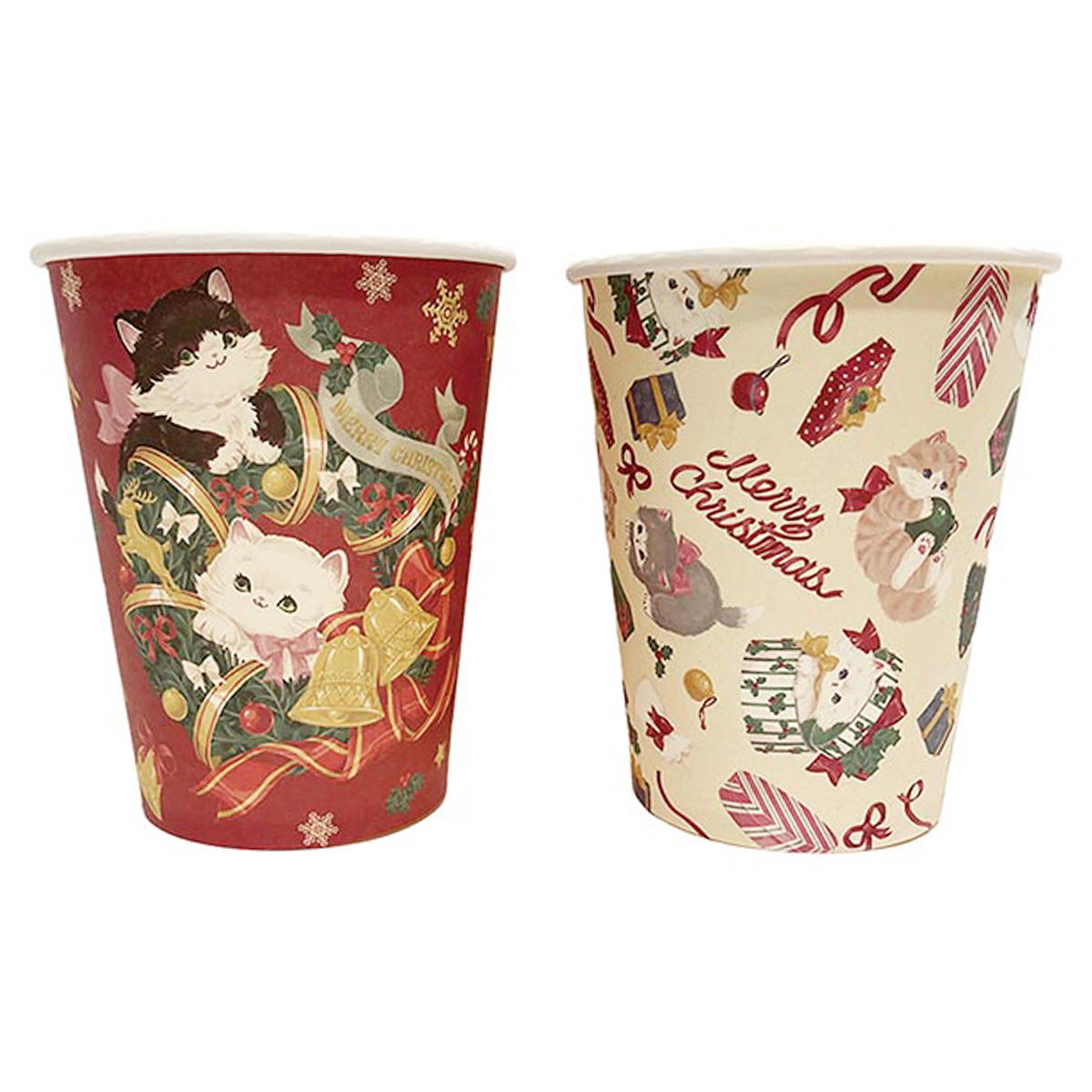 ペーパーカップ 260ml 9P ヴィンテージキャット 302321