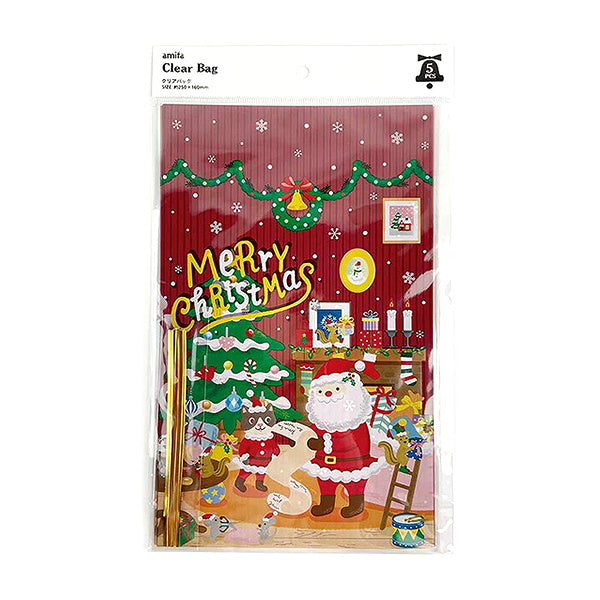 【OUTLET】クリアバッグ L 5P キッズサンタ 303260