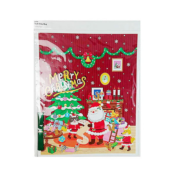 【OUTLET】ソフトフィルムバッグ L キッズサンタ リボン付 303267