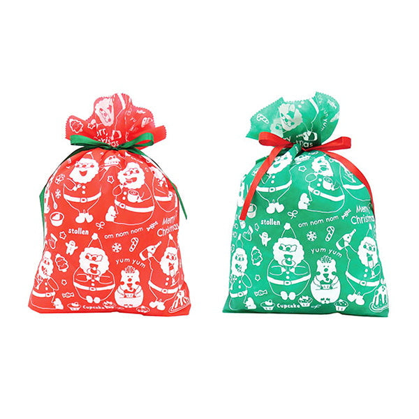 【OUTLET】巾着BAG LL 不織布もぐもぐサンタ 303290