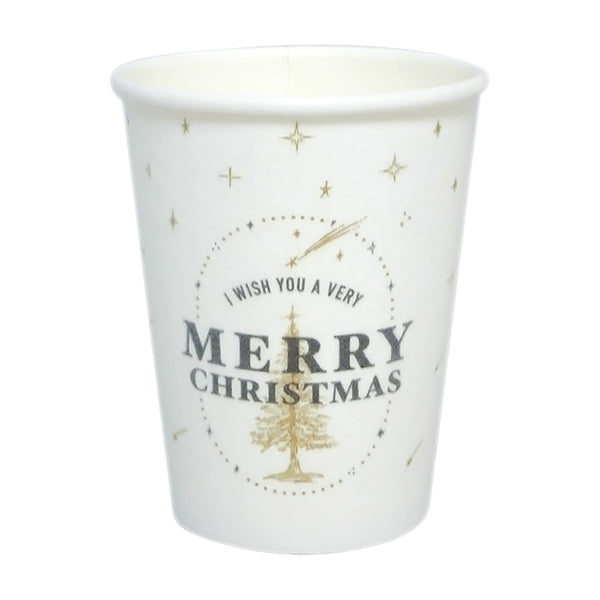 【在庫限り】断熱ペーパーカップハッピークリスマス270ml5個 303866