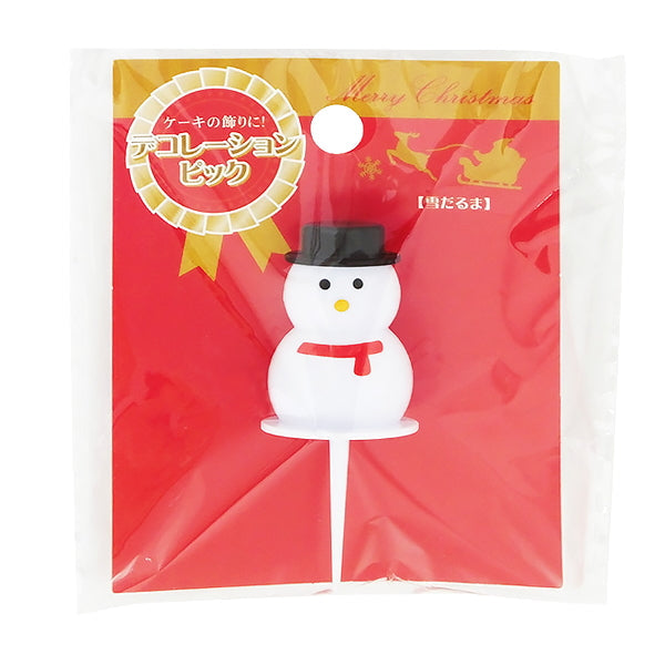 ケーキ用デコレーションピック 雪だるま 303932
