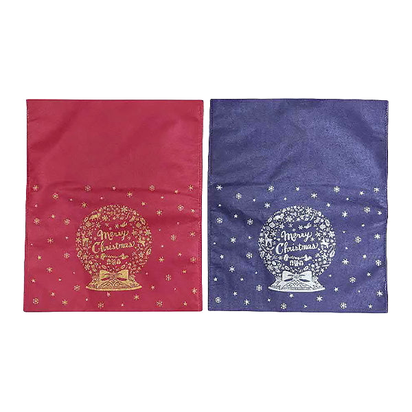 【OUTLET】ラッピング用不織布バッグ L スノーフォレスト リボンタグ付 304008