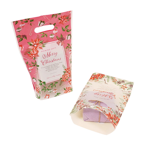 【OUTLET】フロストハンドルギフト用バッグ 3枚 クリスマス柄 304055