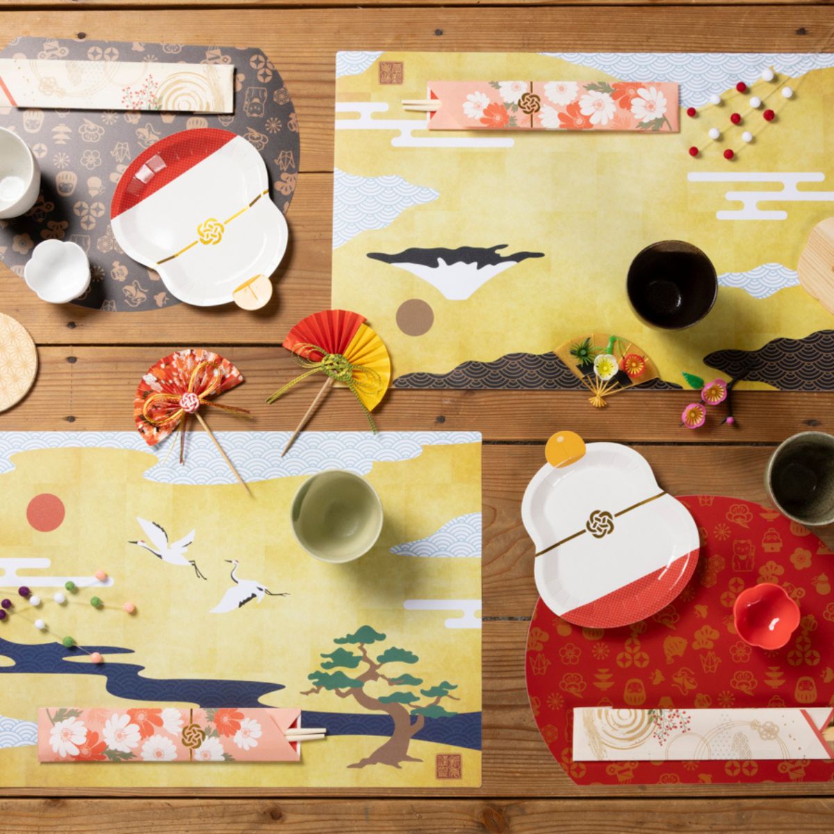 【在庫限り】木製コースター和風 369834