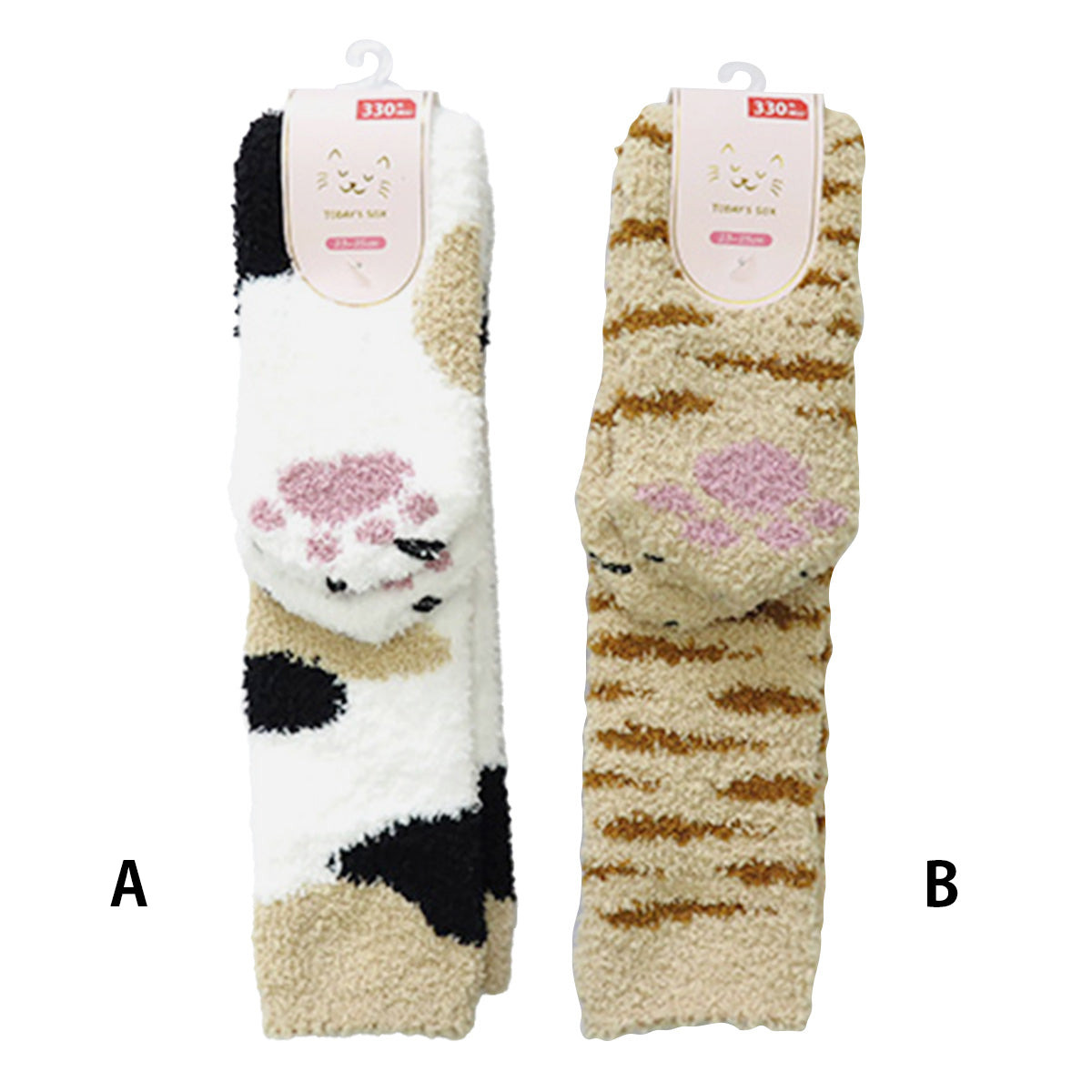 【OUTLET】婦人ネコ足ふわふわハイソックス 304264