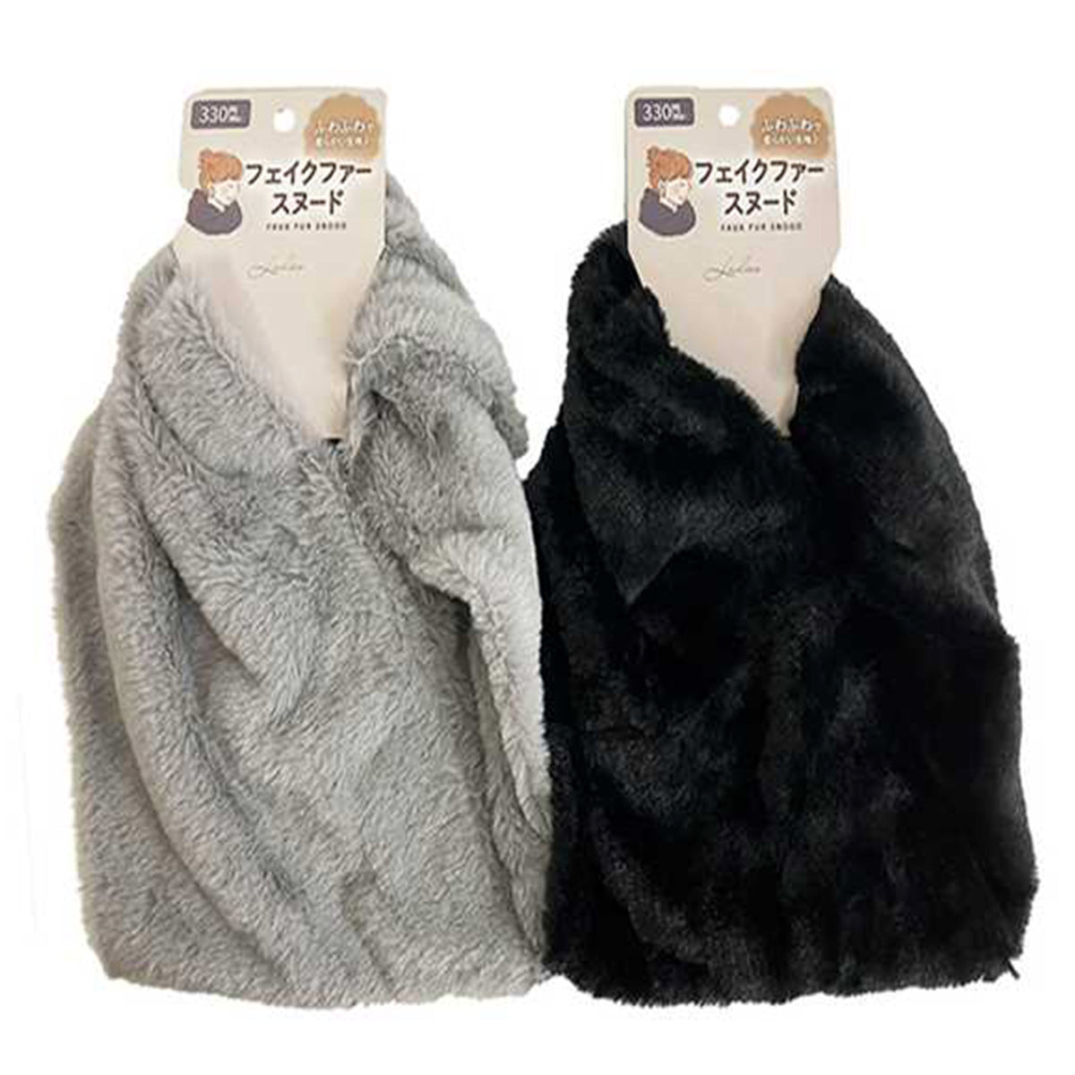 【OUTLET】ネックウォーマー 首巻き フェイクファー スヌード 304354