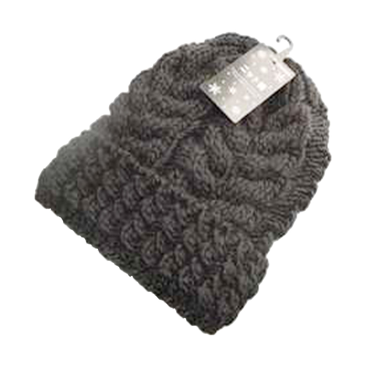 【OUTLET】ニット帽 帽子 ケーブル編 ブラック /ZK-310 304375