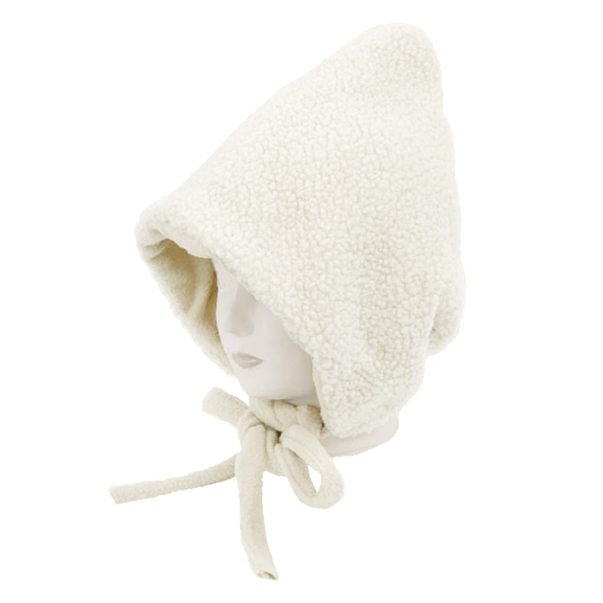 【OUTLET】帽子 ぼうし ふわふわとんがりハット 秋冬用 防寒 アイボリー 304393