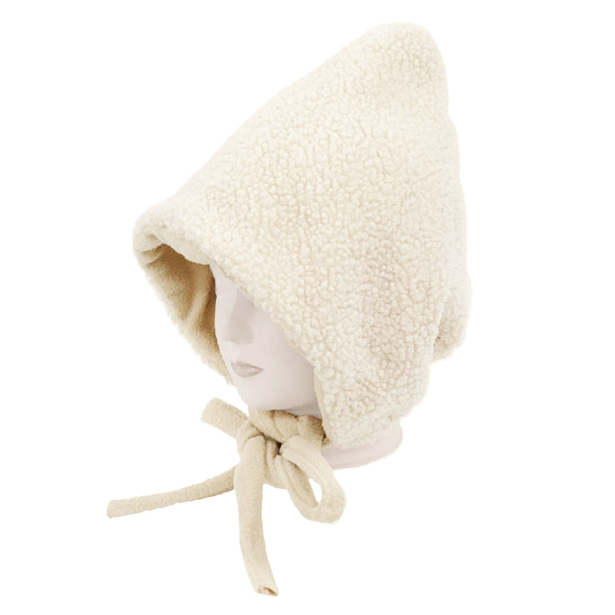 【OUTLET】帽子 ぼうし ふわふわとんがりハット 秋冬用 防寒 ベージュ 304394