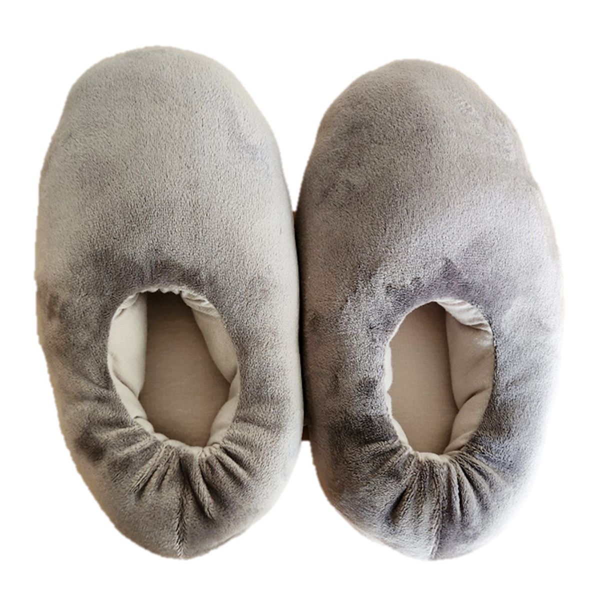 ルームシューズ 冬用 防寒対策 もこもこスリッパ  KP-05もっちりルームシューズ グレー  23?25cm 304477