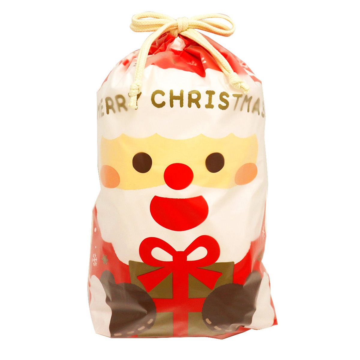 【OUTLET】巾着BAG L PEマチ付にこにこサンタ 304548