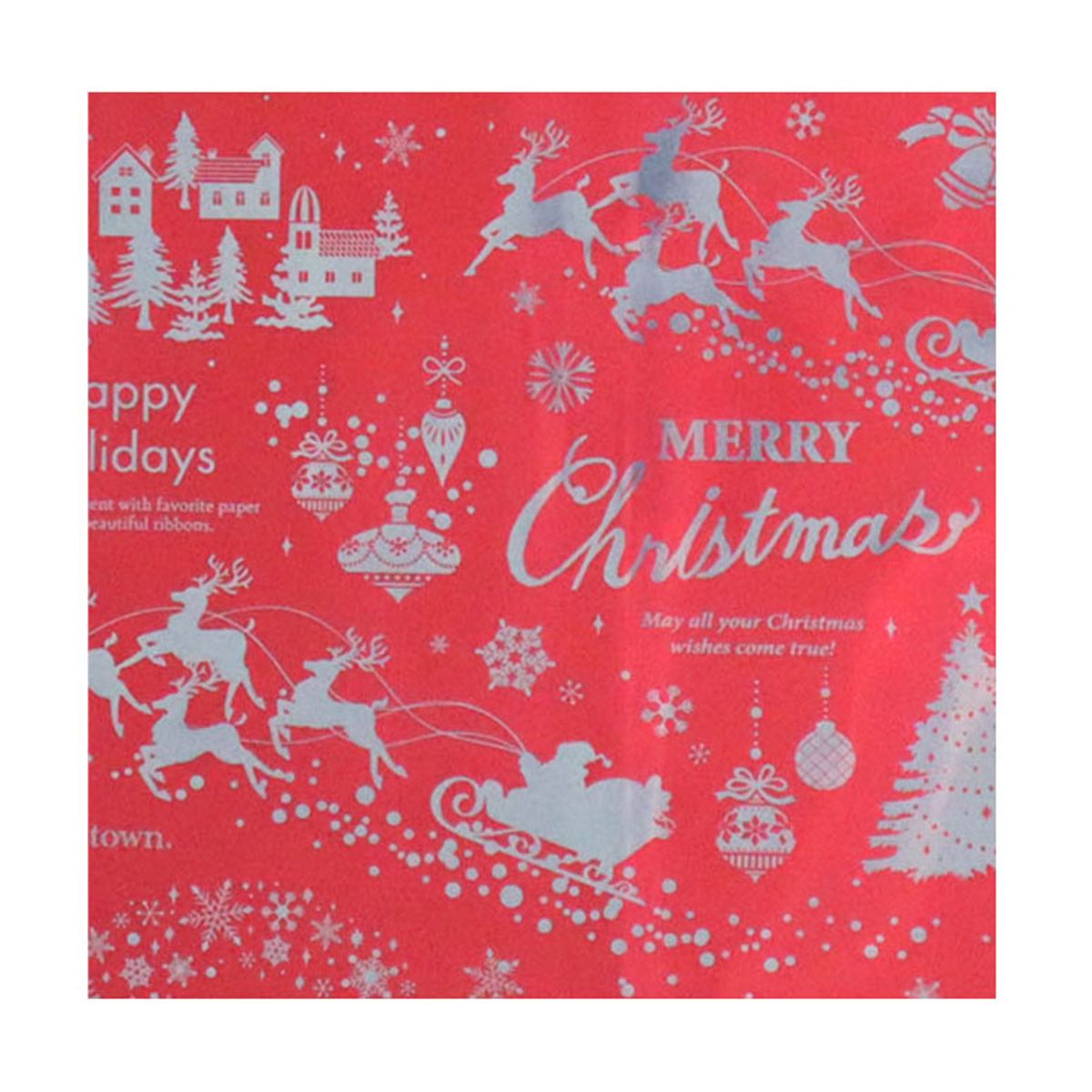 【OUTLET】包装紙 ラッピング紙 クリスマス ロールペーパー メタリック 2P スノーナイト 304573