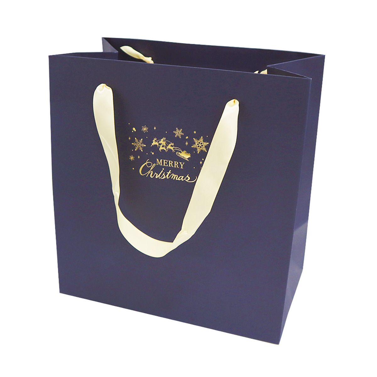 【OUTLET】ギフトバッグ 紙袋 手提げバッグ M マチ広クラシッククリスマス W24×D14×H25cm 304575