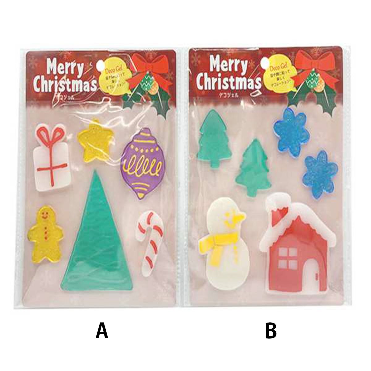 【OUTLET】ジェルステッカー ガラス用デコジェル クリスマス デコジェル ツリー&スノー 304594