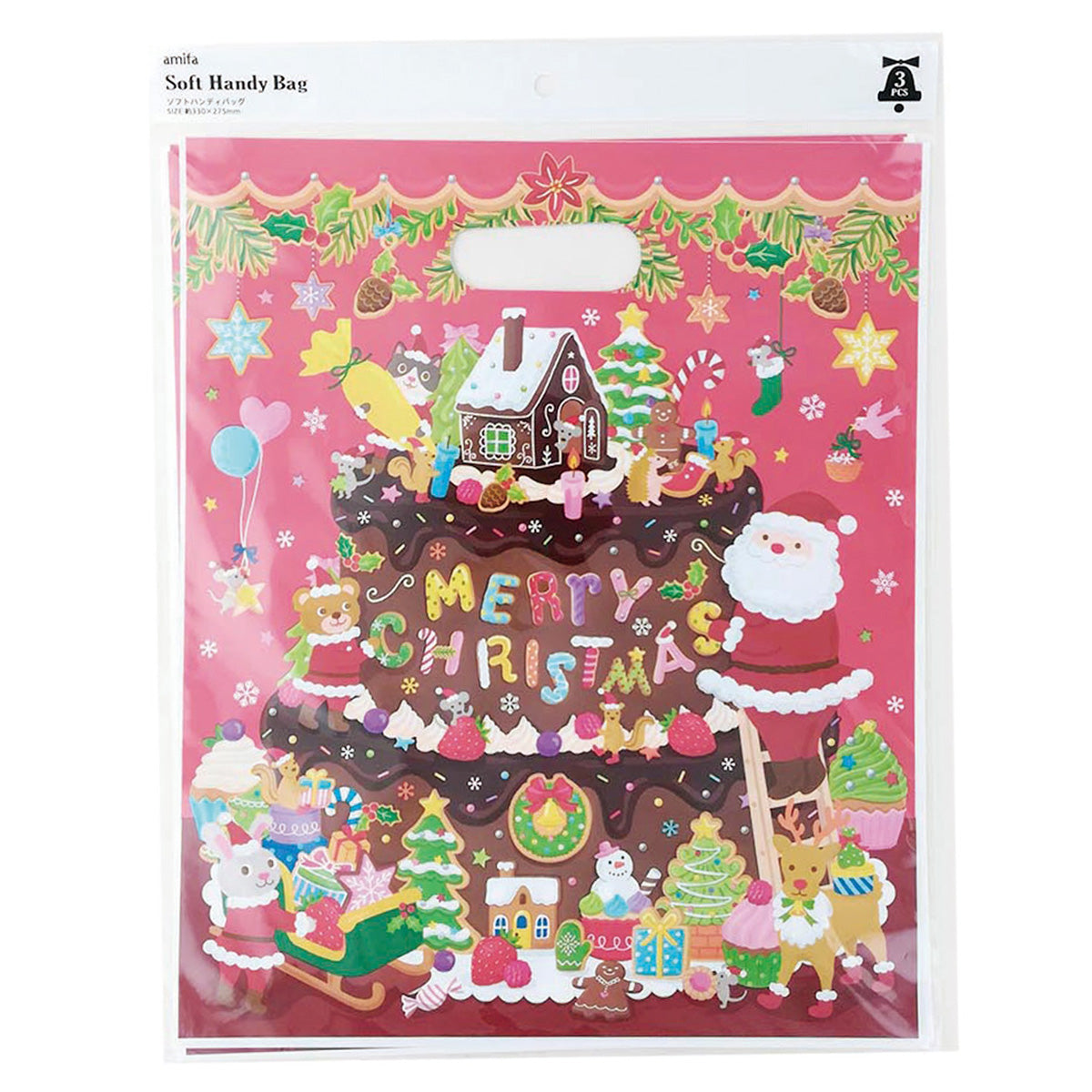 【OUTLET】ギフトバッグ プレゼント用袋  ソフトハンディバッグ L 3P キッズ 304613
