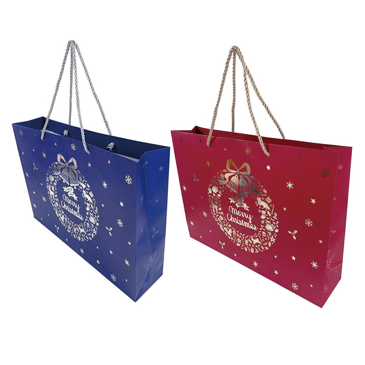 【OUTLET】ギフトバッグ クリスマス ハンドルバッグ L 横 クリスマスフォレスト 304617