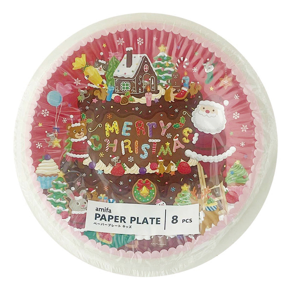 【OUTLET】クリスマス 紙皿 ペーパープレート 8P キッズ 304622