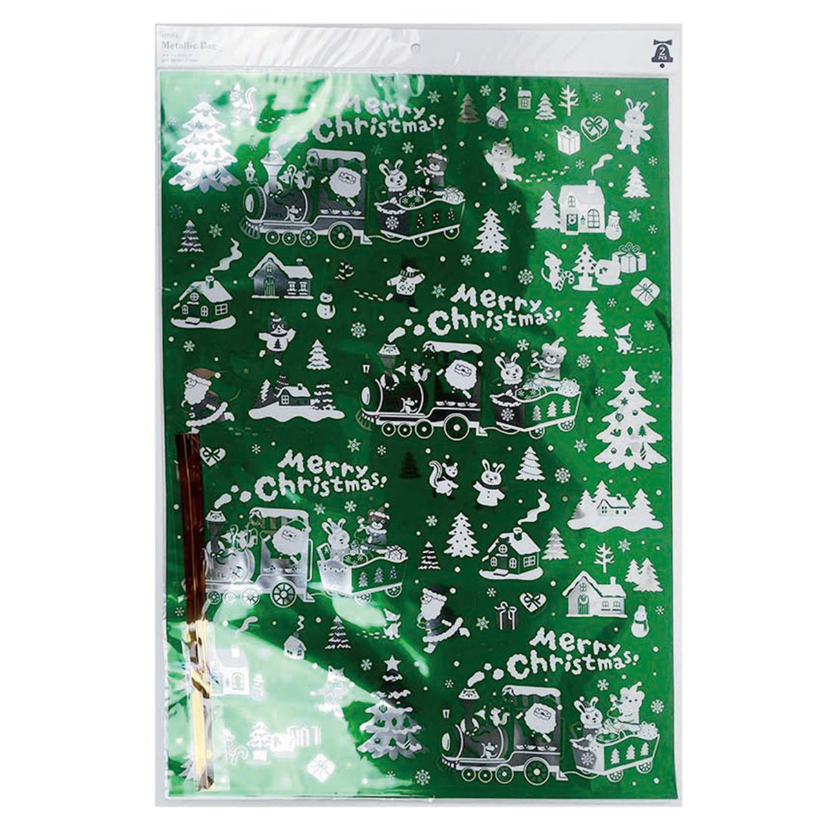 【OUTLET】ギフトバッグ プレゼント用袋 メタリックバッグ LL 2P キッズ 304626