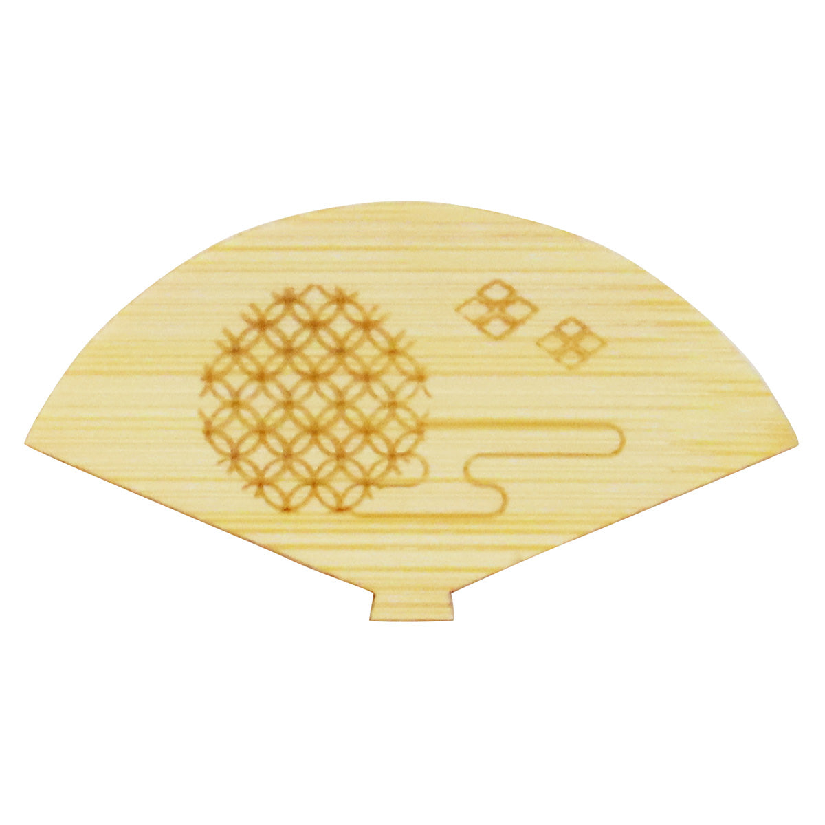 正月飾り ディスプレイ 竹製おかざり羽子板・扇型 5枚 304875