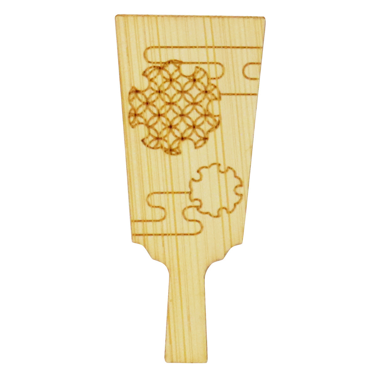 正月飾り ディスプレイ 竹製おかざり羽子板・扇型 5枚 304875