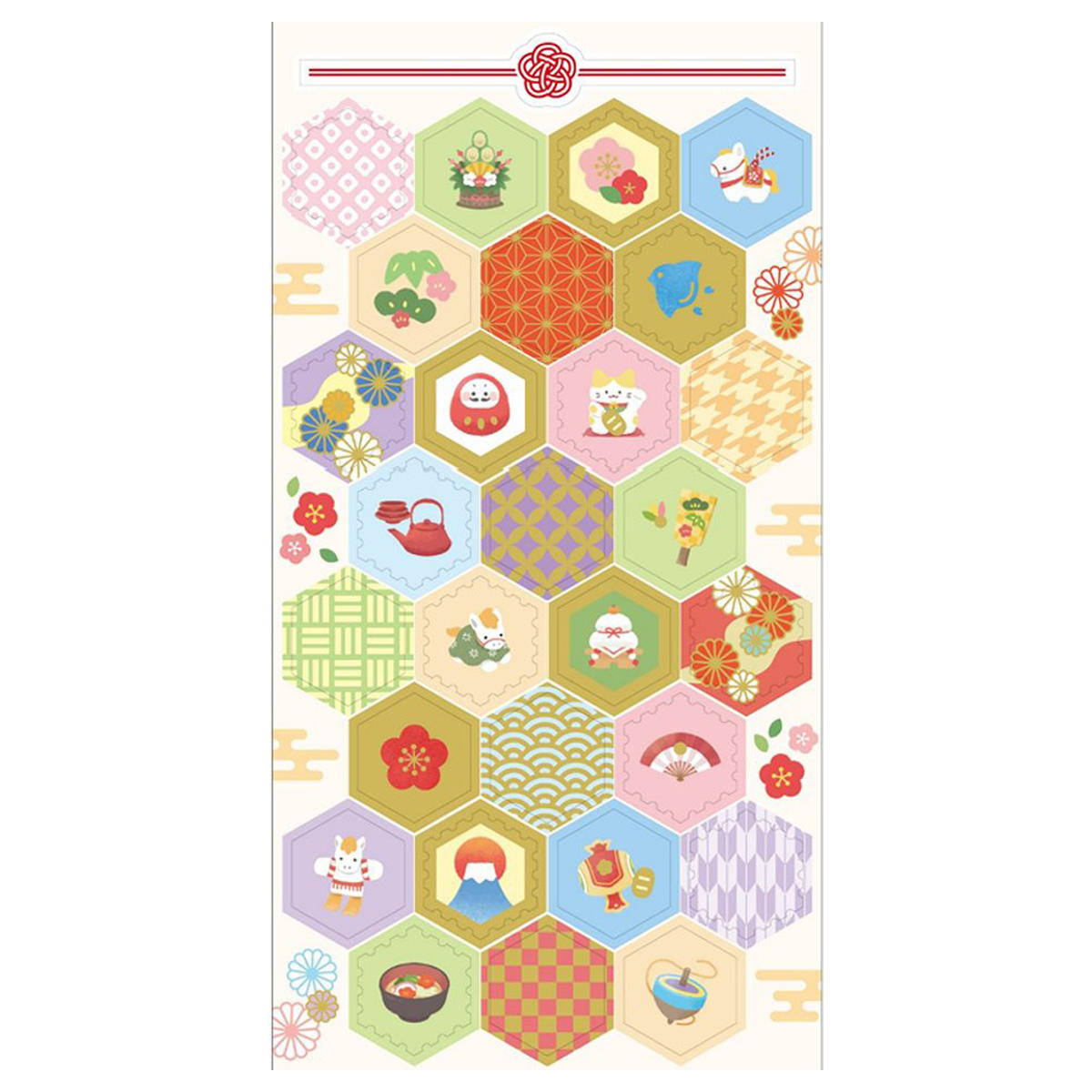 年賀シール 64 えんぎもの C 305136