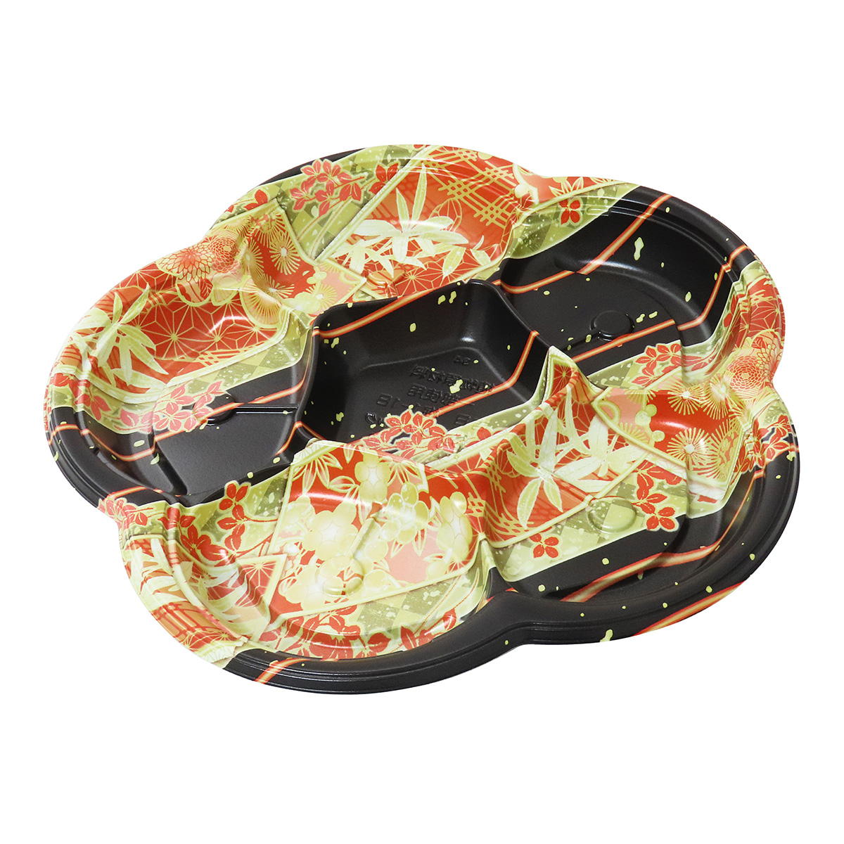 梅型仕切り皿雅柄2枚 305179