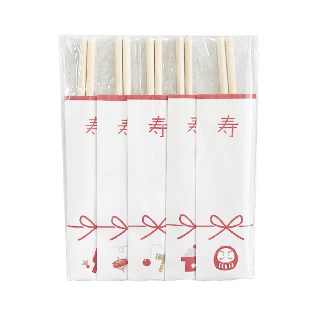 こどもお祝い箸5膳セット 縁起物柄 305186