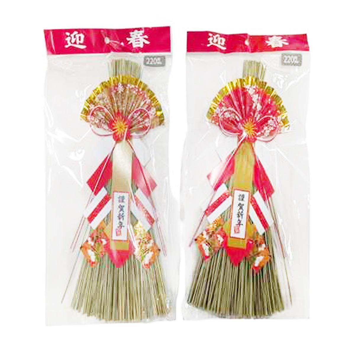 しめ縄草飾り(金、赤) 305259