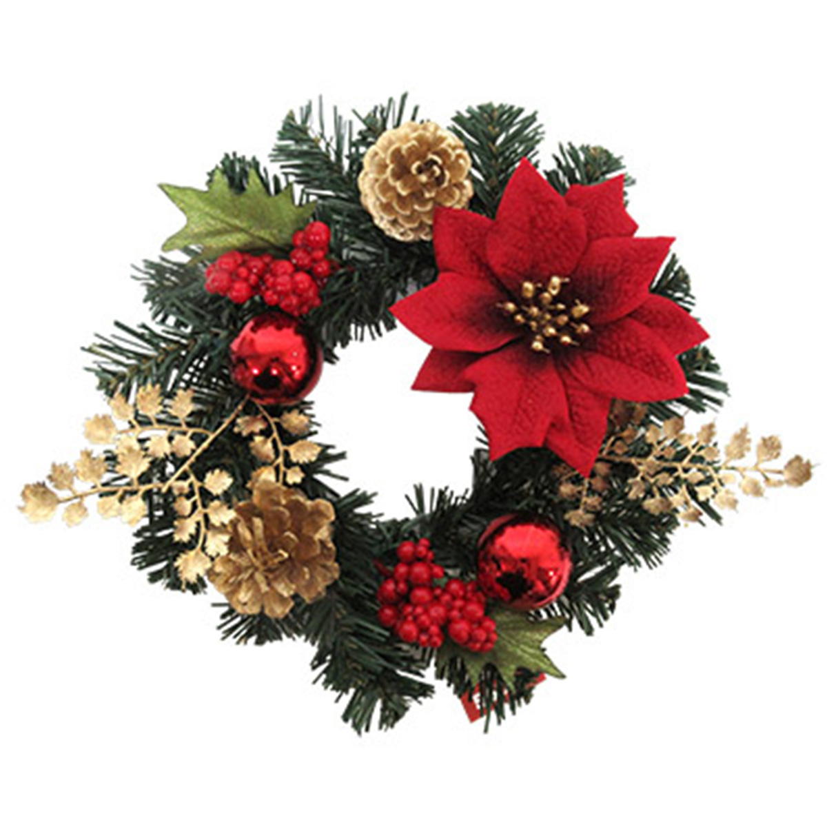 ポインセチア&ボールリース 305391