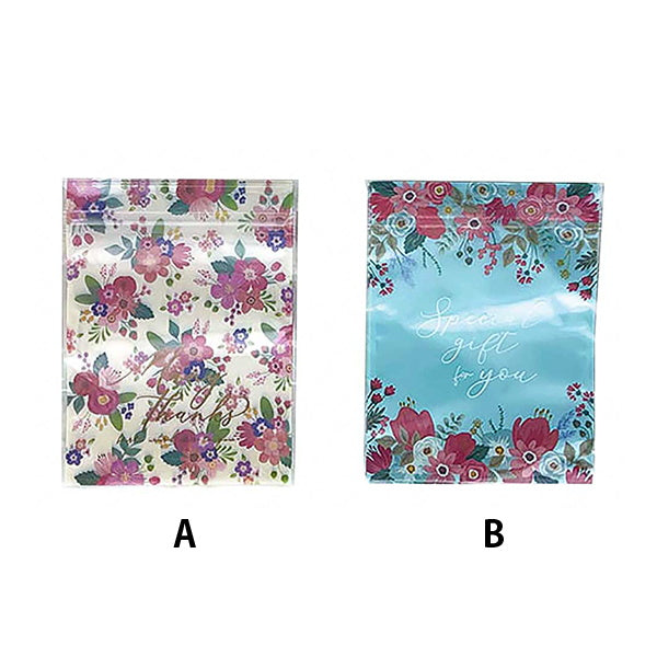 ギフトバッグ プレゼント用バッグ ラッピング袋 ジップバッグ M 6P 花柄 305879