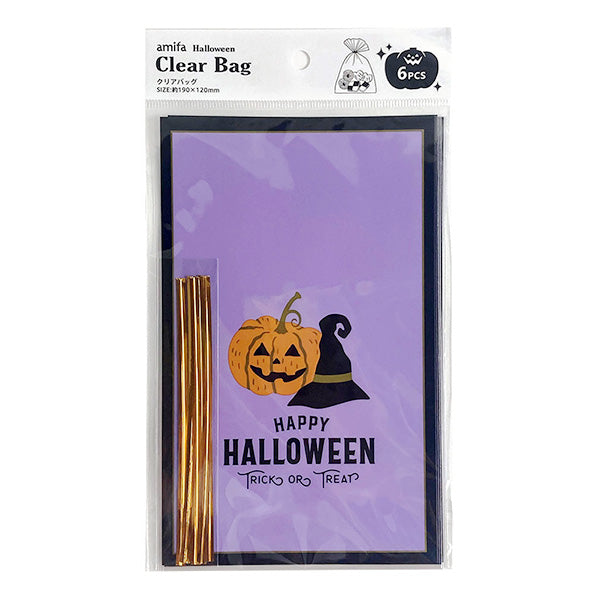 【OUTLET】クリアバッグ M 6P シンプルハロウィン 307220