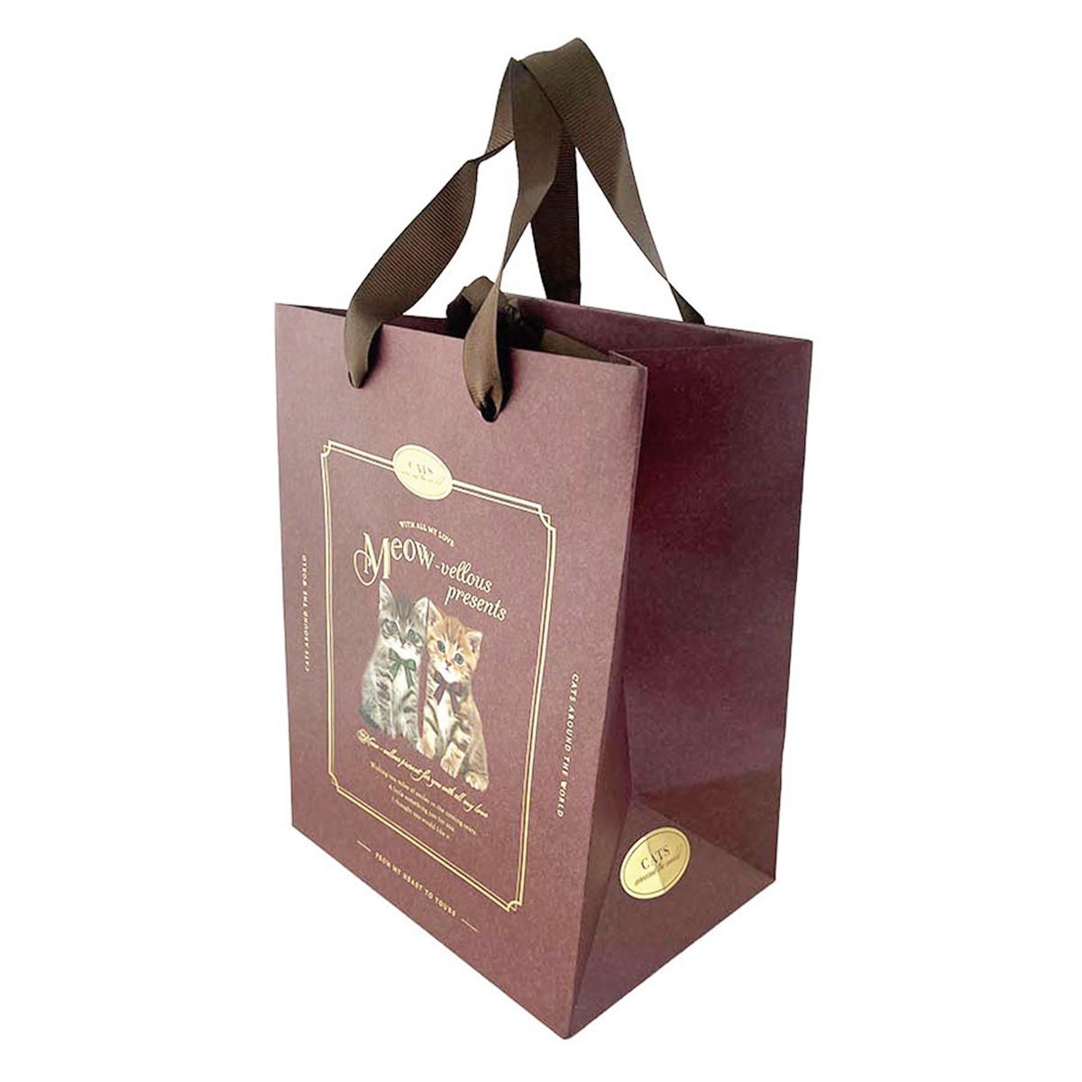 ハンドルバッグ S 縦 レトロキャット 307387