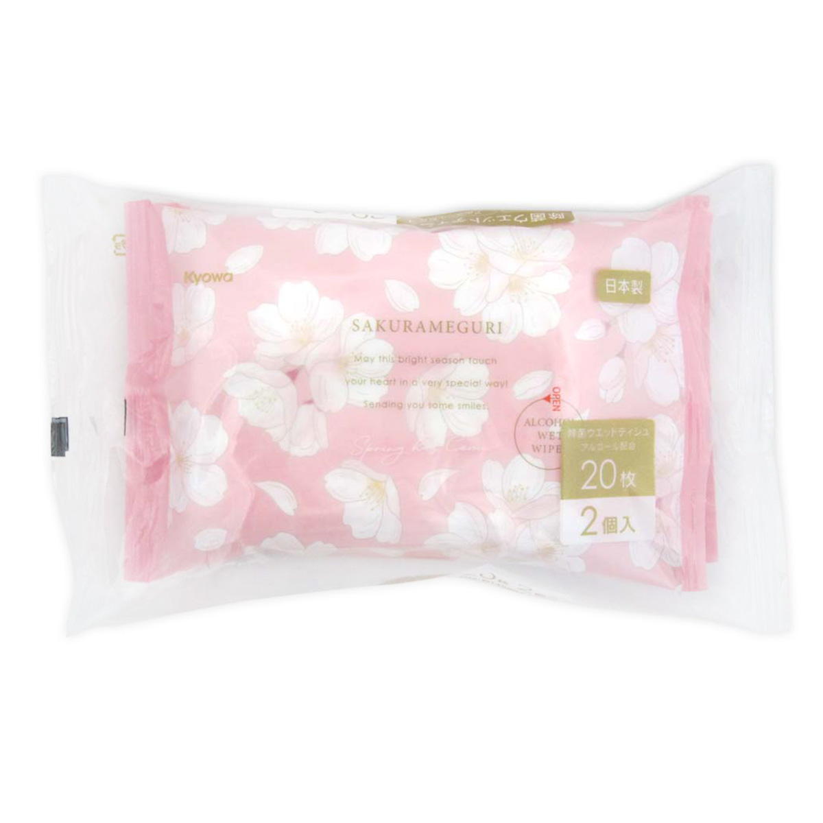 除菌ミニウエットティシュ 桜巡り SD 20枚 2個入 307918