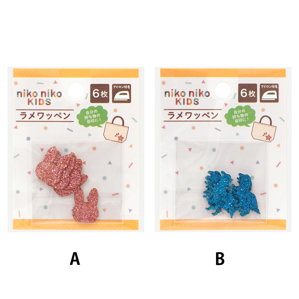 【OUTLET】ニコニコキッズ ラメワッペン 307964
