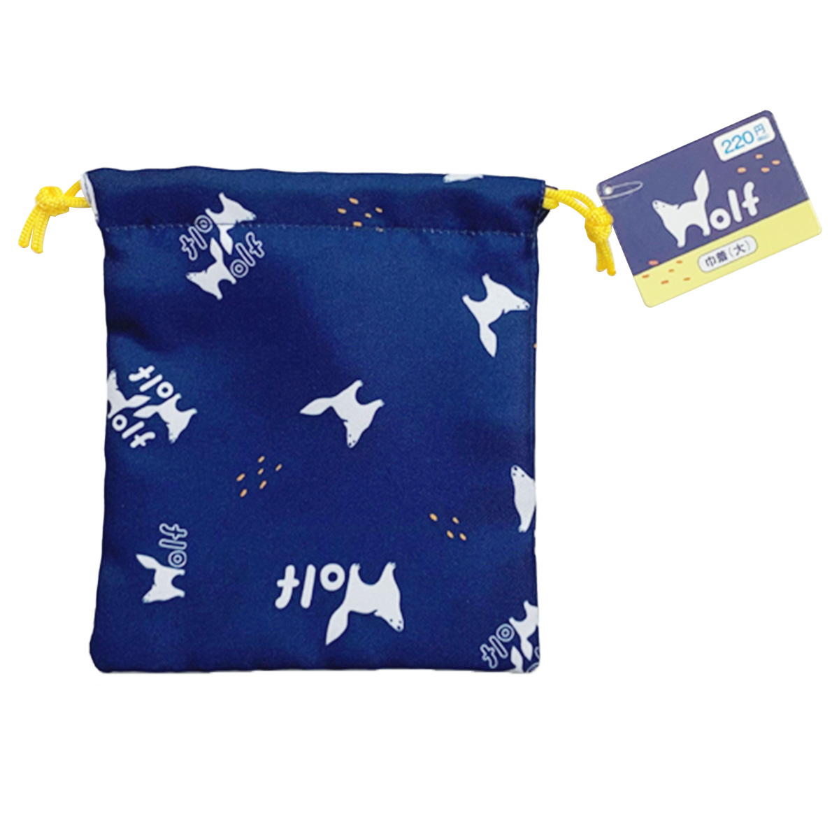 【OUTLET】WOLF柄巾着(大) 307977