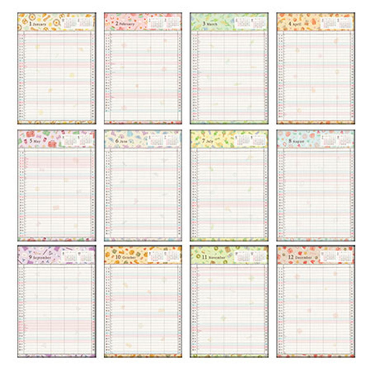 【OUTLET】カレンダー 2026 壁掛け B4ファミリー ナチュラルイラスト 308301