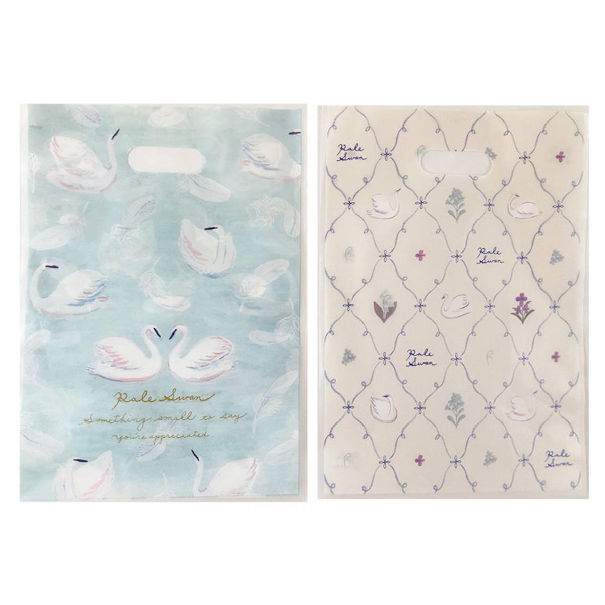 フロストハンディバッグ M 4P ペールスワン 308936