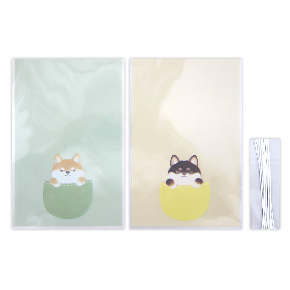 クリアバッグ 柴犬柄B 6枚 309035