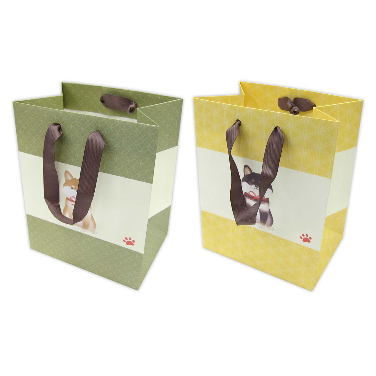 【在庫限り】ペーパーバッグ タテ 柴犬柄 309039